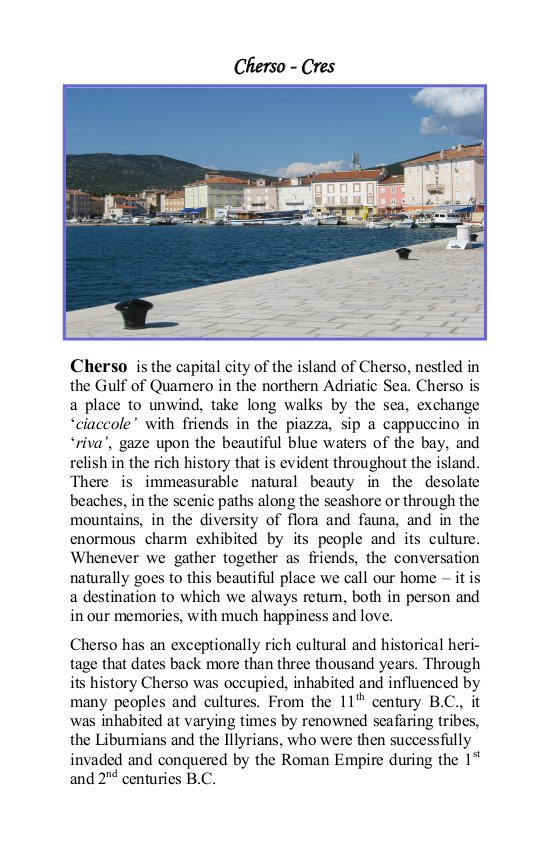 History of Cherso